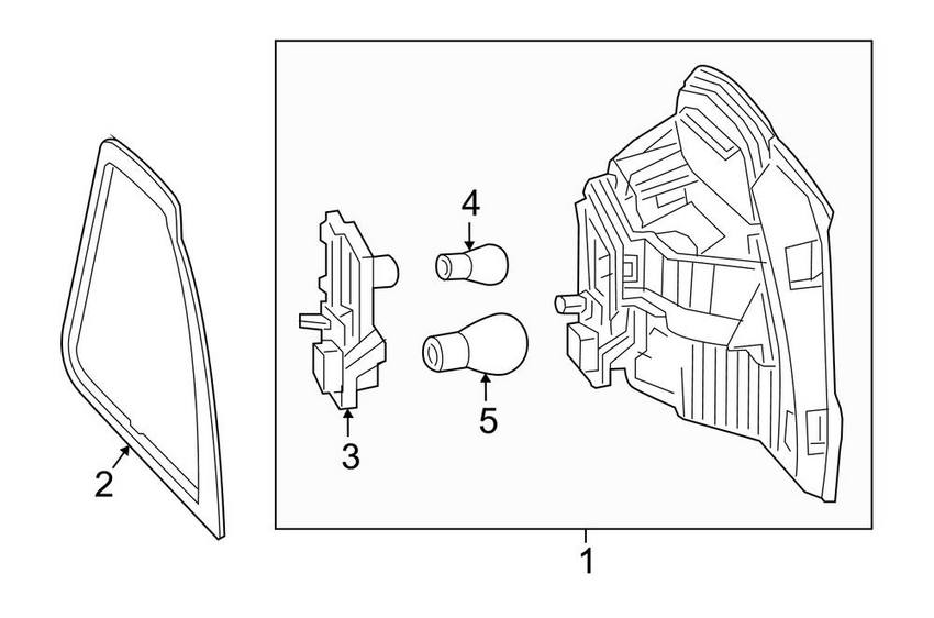 Mercedes Back Up Light Assembly - Passenger Right 2469062001